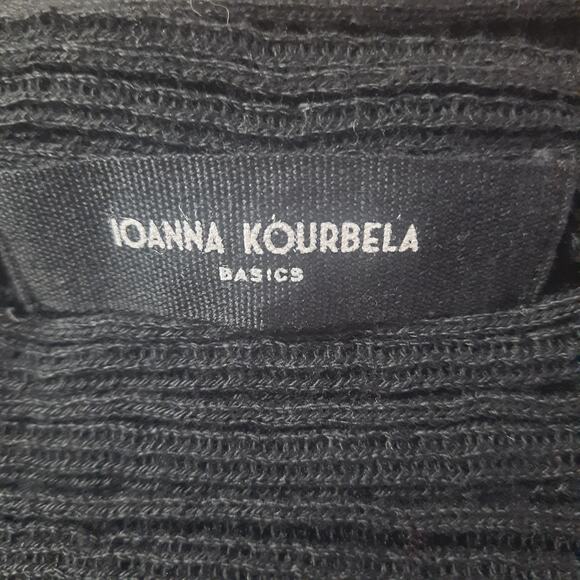 Ioanna Kourbela Womens Black Side Button 100% Greek Cotton Sweater Size S - Picture 4 of 8